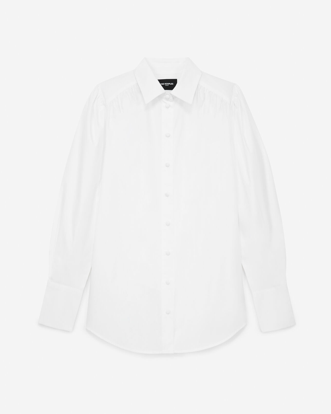 The Kooples FEMME WHITE chemise blanche fluide à plis épaule