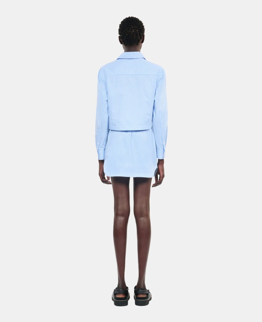 The Kooples DAMEN BLUE WHITE kurzes hemd mit streifen