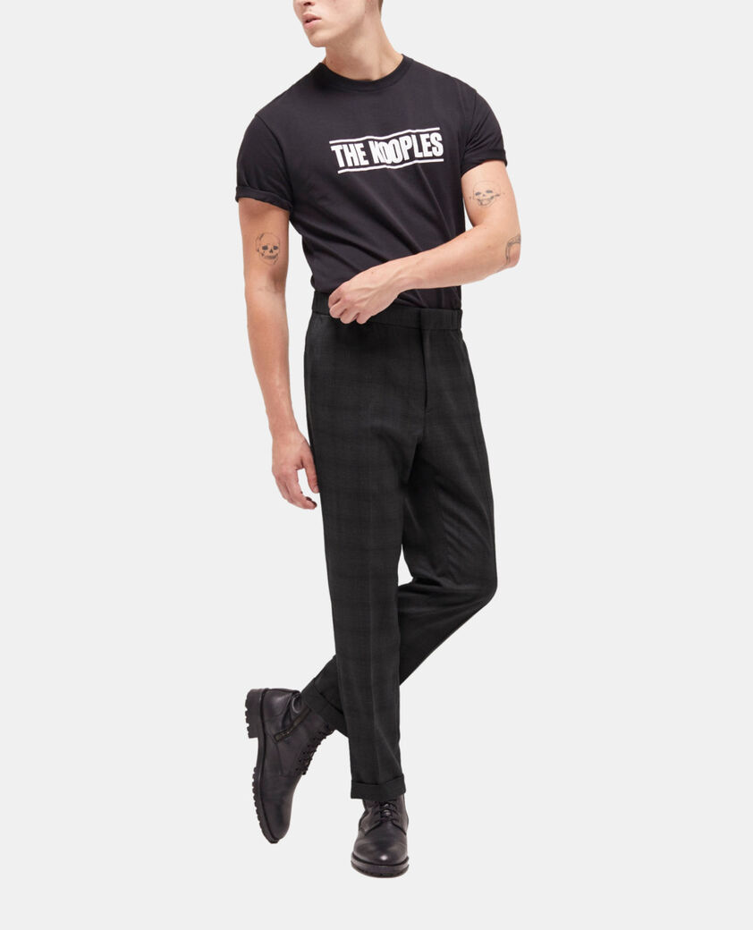 The Kooples HOMME BLACK pantalon de costume &agrave; motif