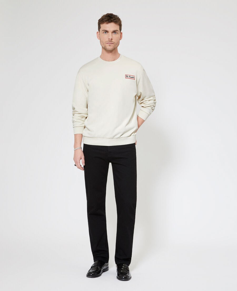 The Kooples H LIGHT BEIGE sweatshirt with beige via prony screen print