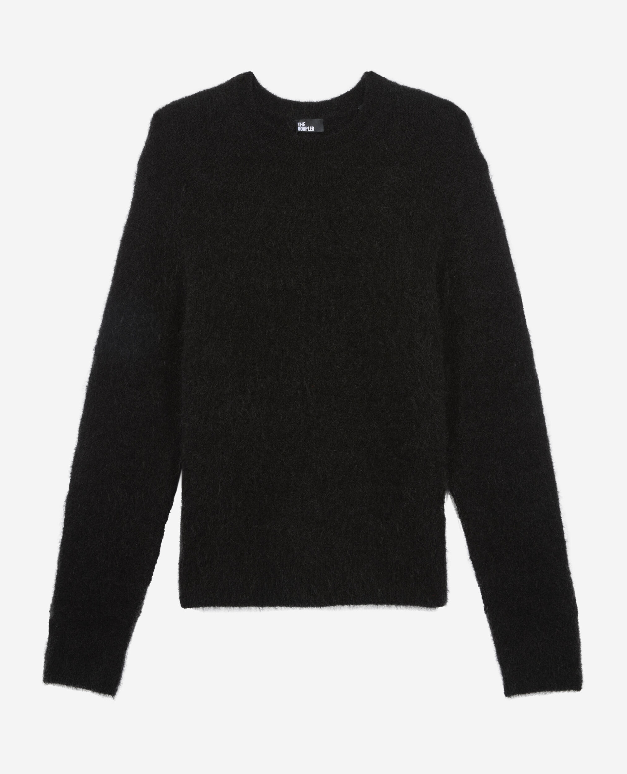Black wool and mohair sweater, BLACK STONE, hi-res image number null