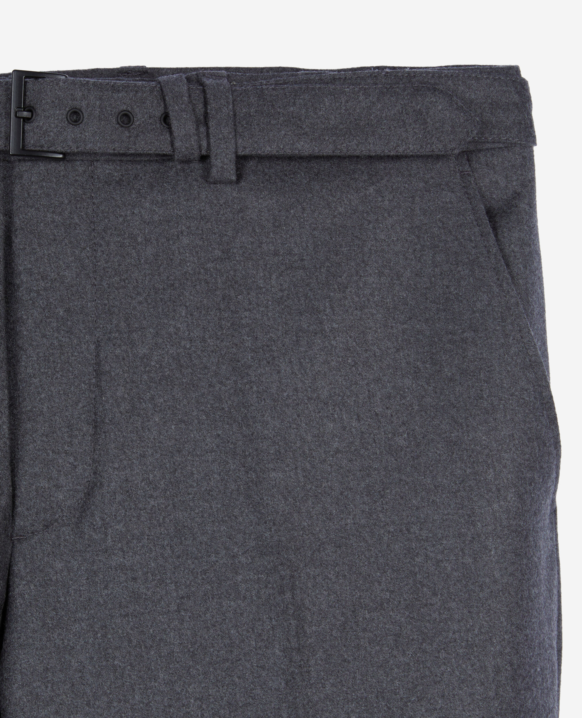 Grey flannel suit trousers
