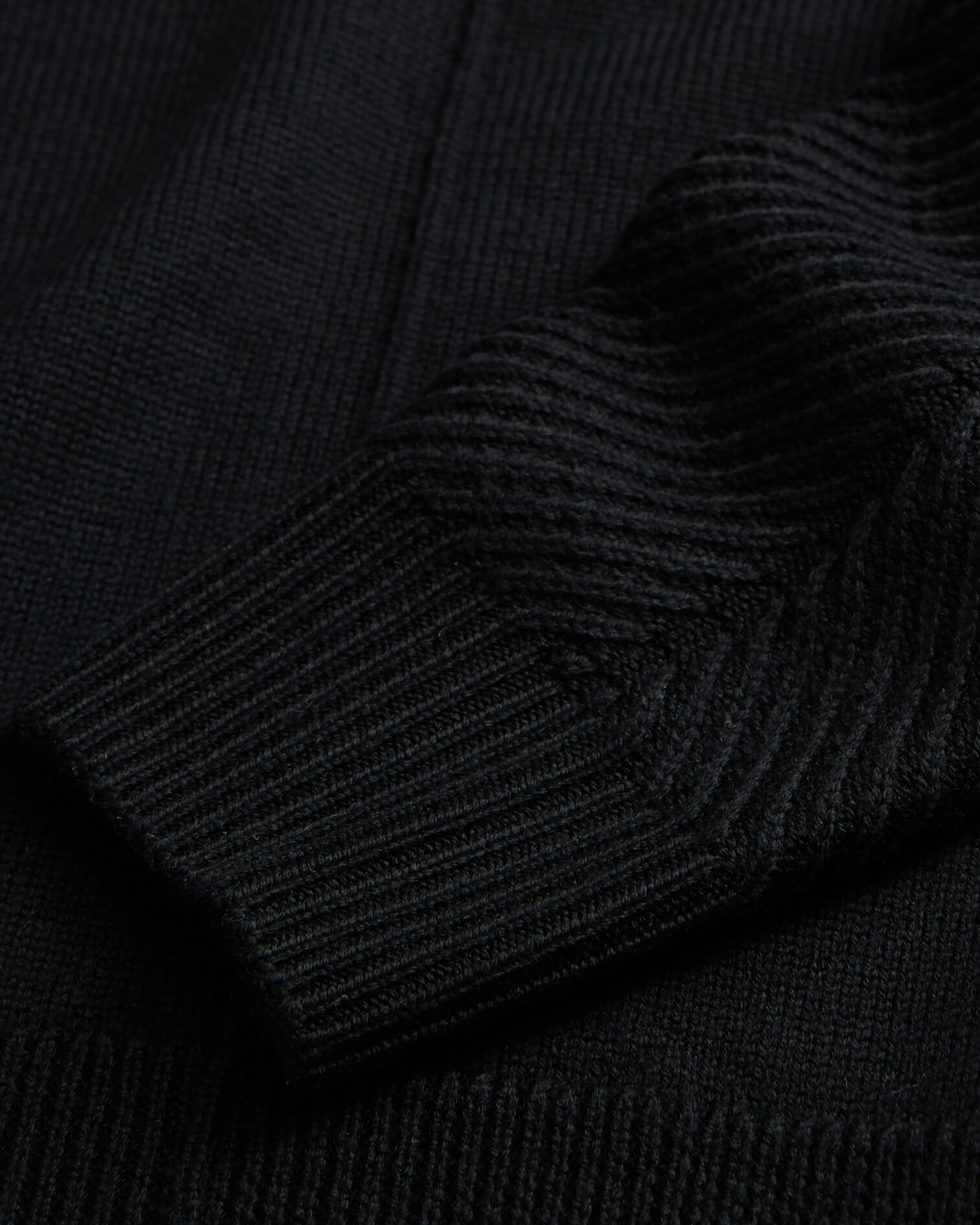 Black wool sweater, BLACK, hi-res image number null