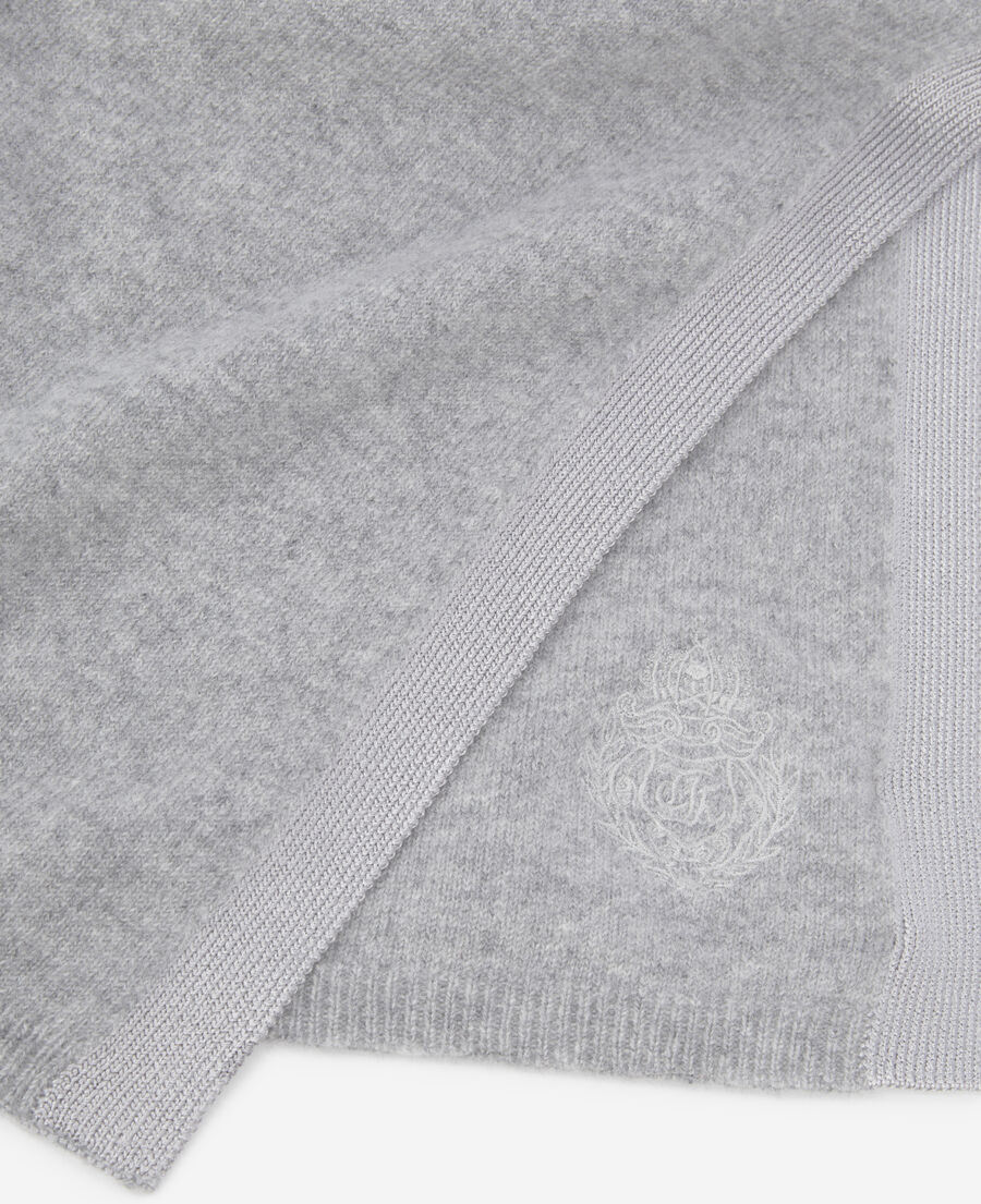 The Kooples MIXED MIDDLE GREY MEL grey cashmere scarf