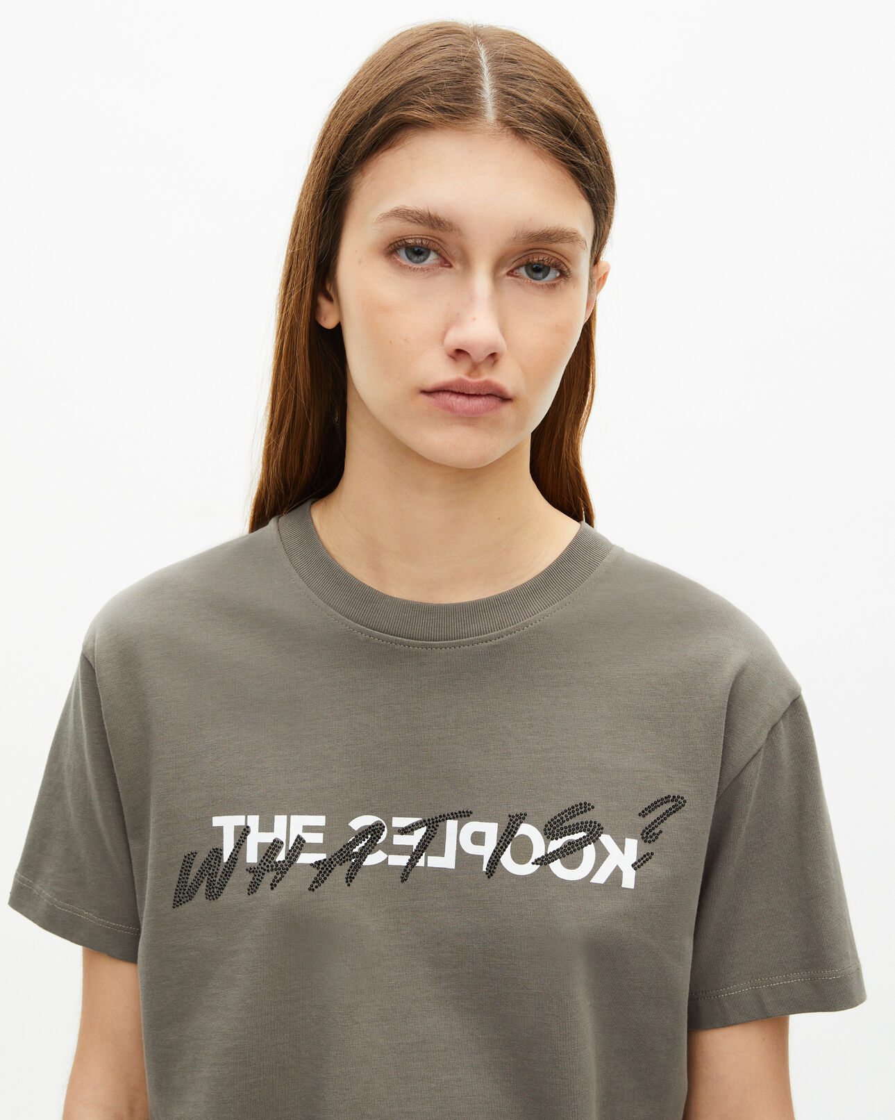 The Kooples FEMME OLIVE KAKI t-shirt what is kaki
