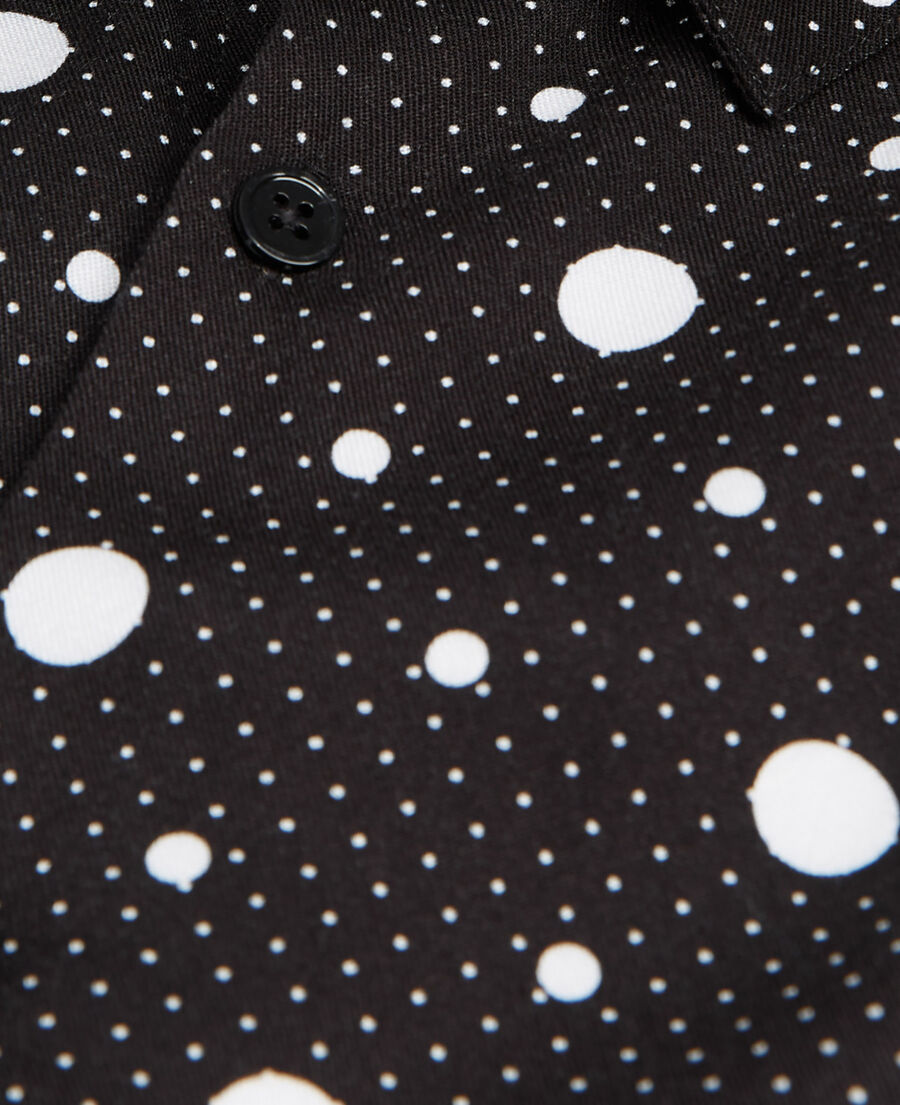 The Kooples HOMME BLACK-ECRU chemise col classique imprimée