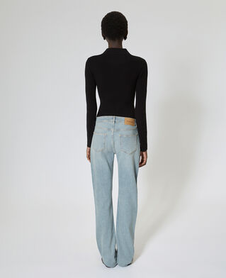 The Kooples FEMME BABY BLUE jean slim long avec studs bleu