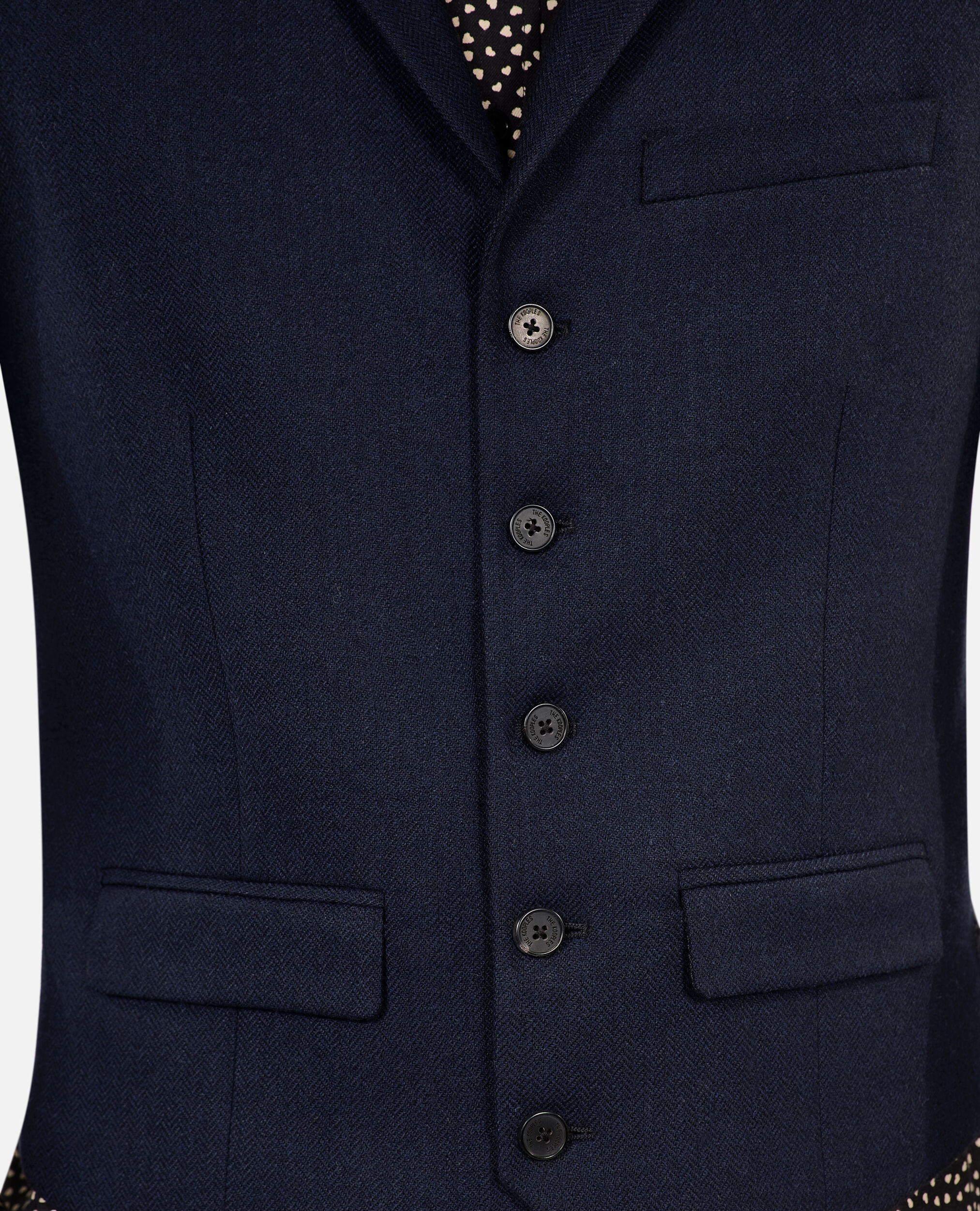 Navy wool waistcoat shop