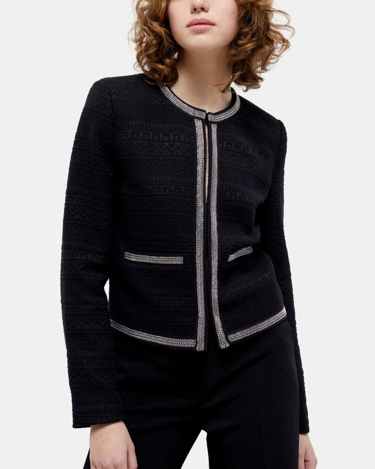 The Kooples WOMEN BLACK short black jacket