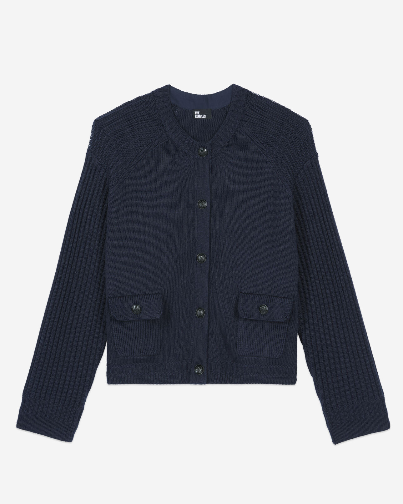 The Kooples FEMME DARK BLUE cardigan en laine bleu marine