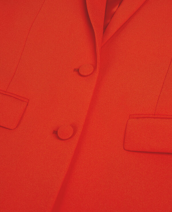 The Kooples FEMME RED veste tailleur en crêpe rouge