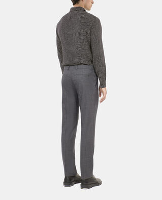 The Kooples HERREN BLACK GREY schwarz-weiße anzughose mit hahnentrittmuster