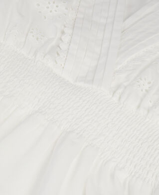 The Kooples WOMEN WHITE short white dress in english embroidery