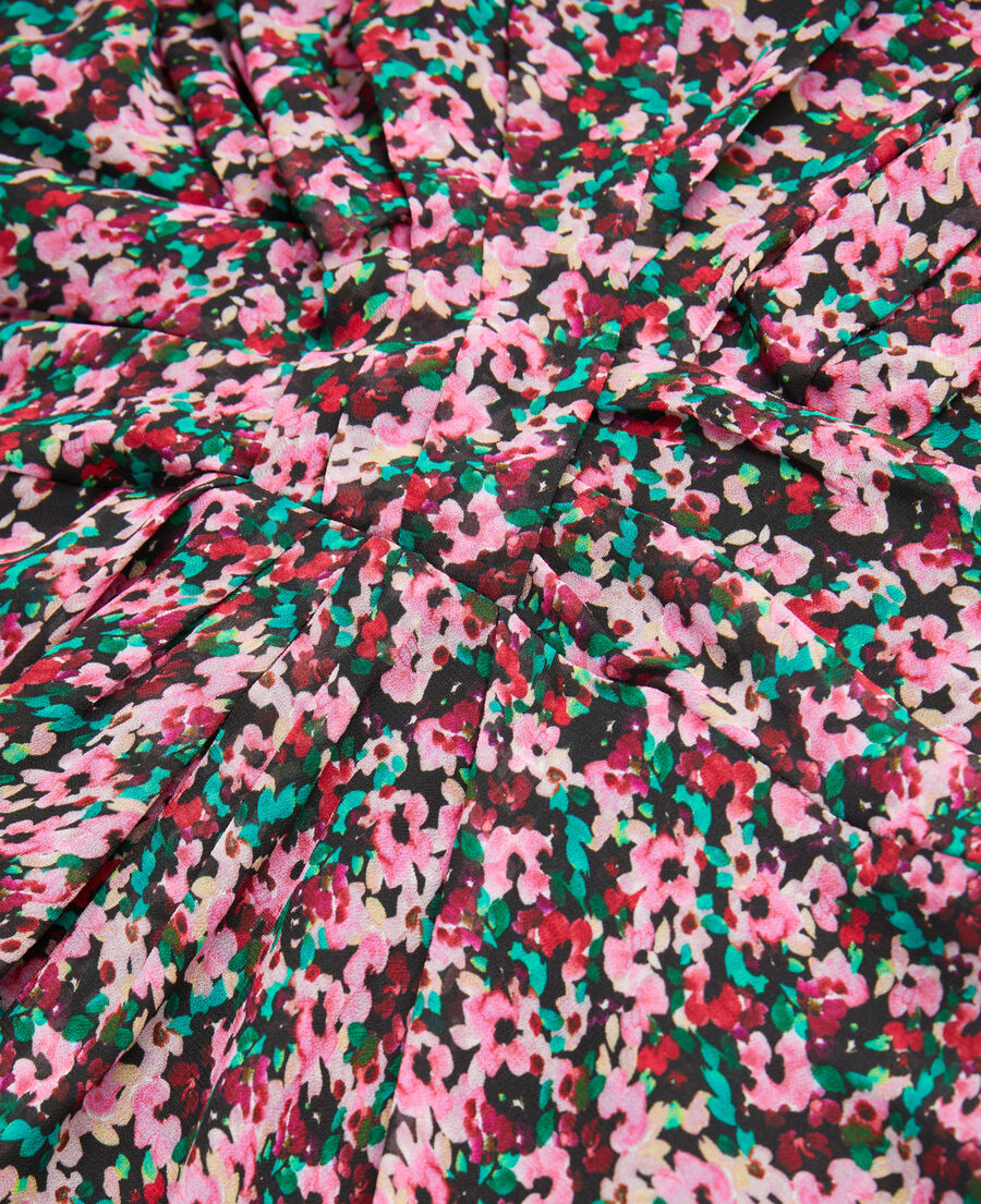 The Kooples F MULTICOLOR short printed dress with draping