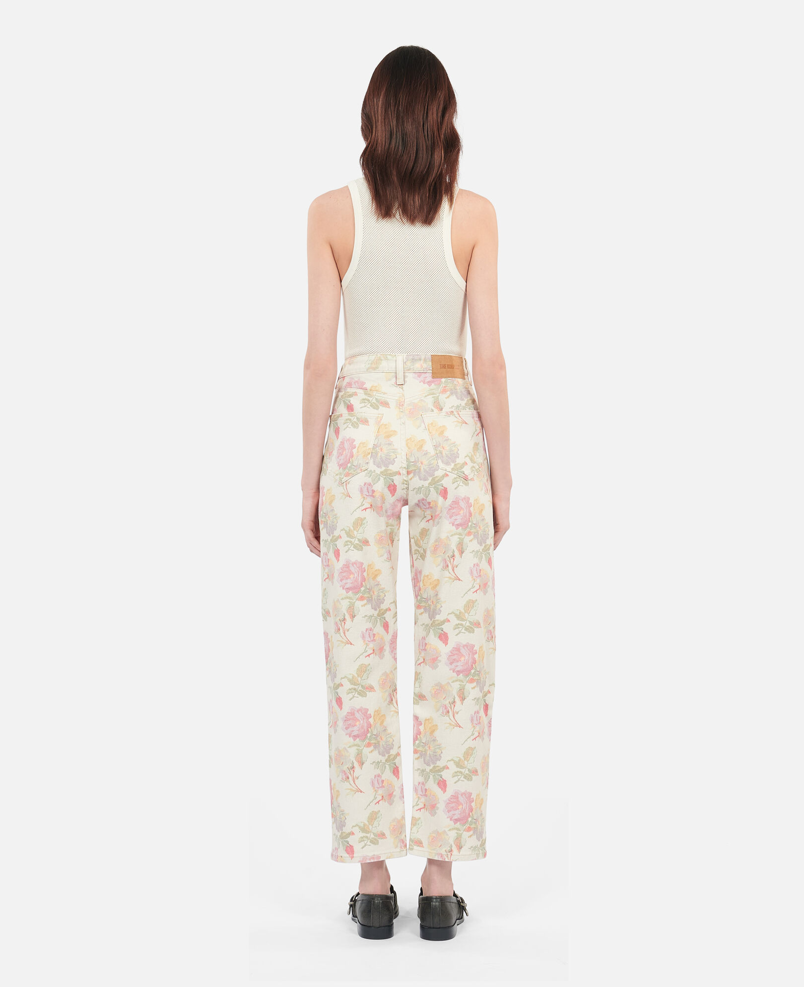 The Kooples DAMEN ECRU boyfriend-jeans mit blumenprint