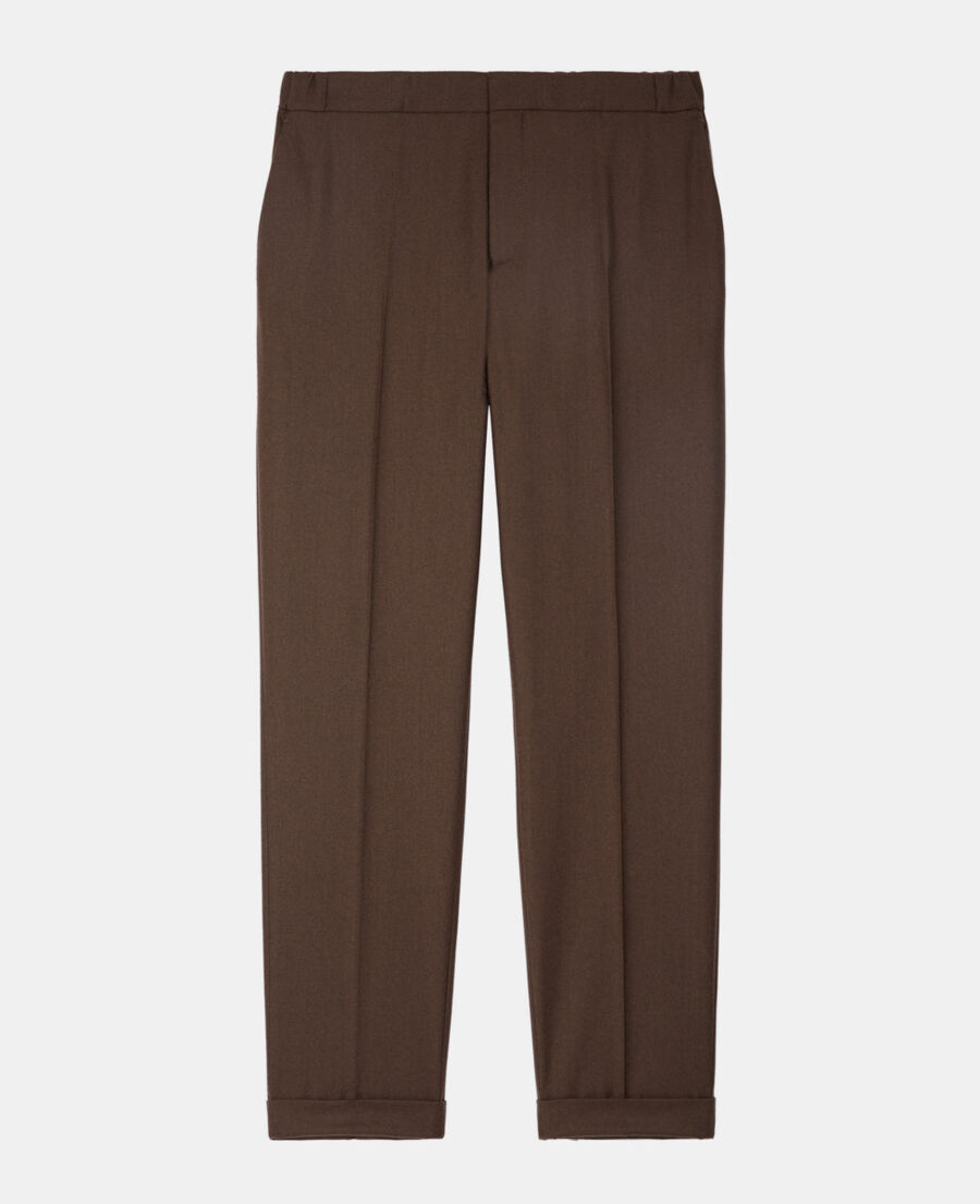 pantalón lana marrón