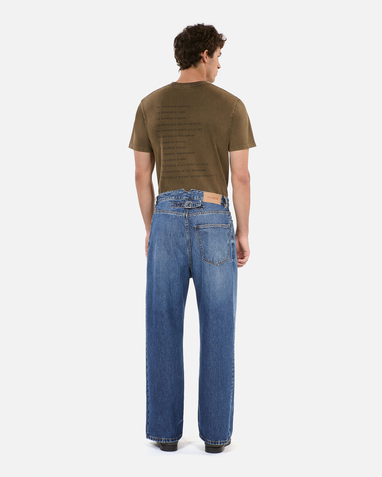 The Kooples MEN BLUE ELECTRIC dark blue wide-leg jeans