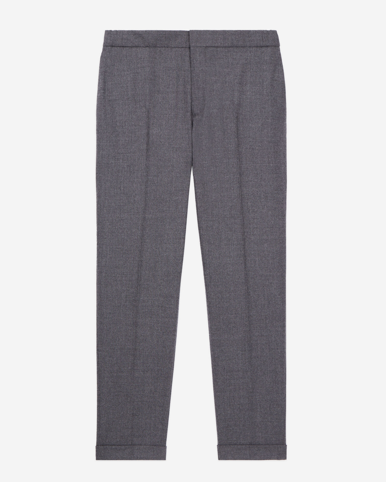 Pantalon gris en flanelle, GREY, hi-res image number null