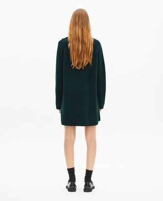 The Kooples WOMEN FOREST short dress in green wool