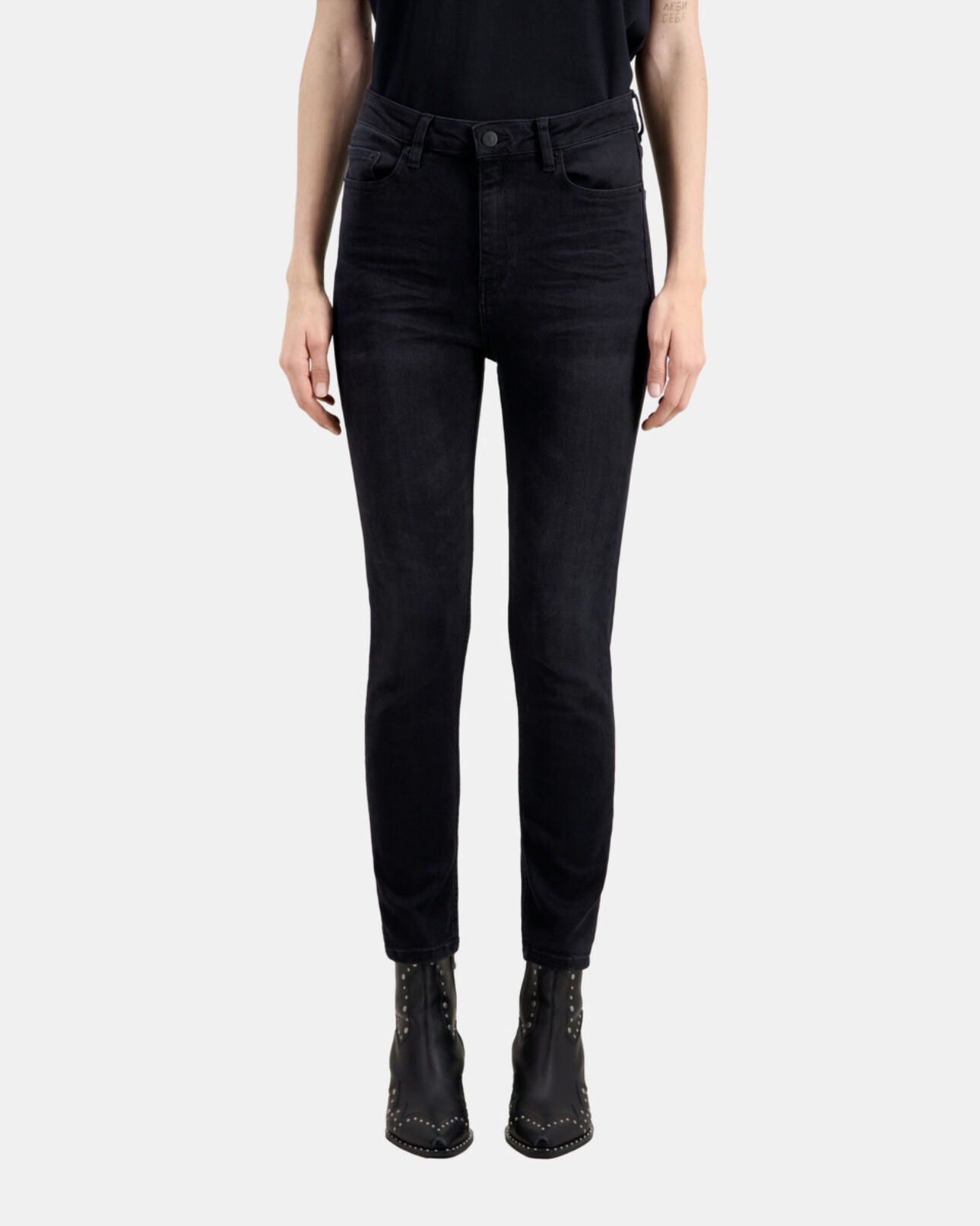 The Kooples DAMEN BLACK schwarze röhrenjeans