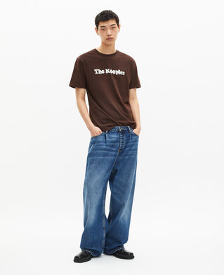 The Kooples H BROWN t-shirt with brown embroidery