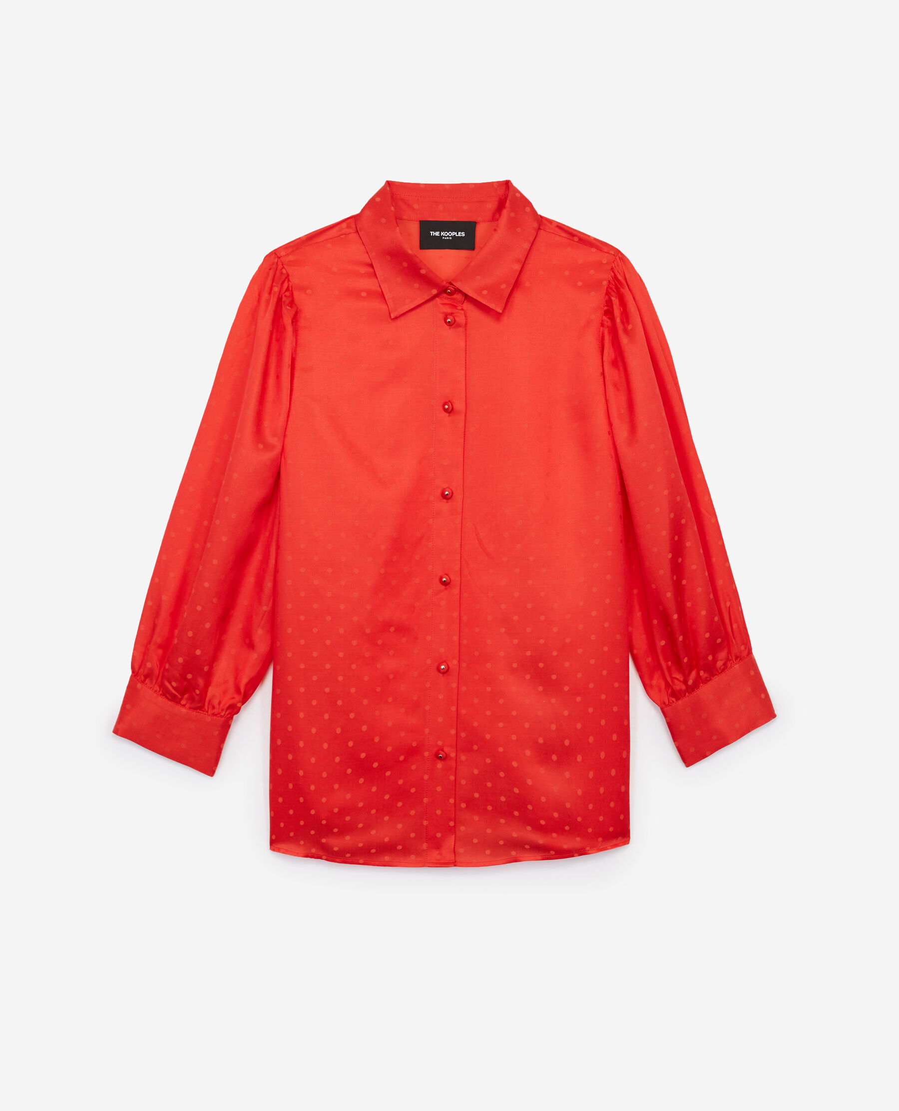 The kooples red top pleated shirt dress
