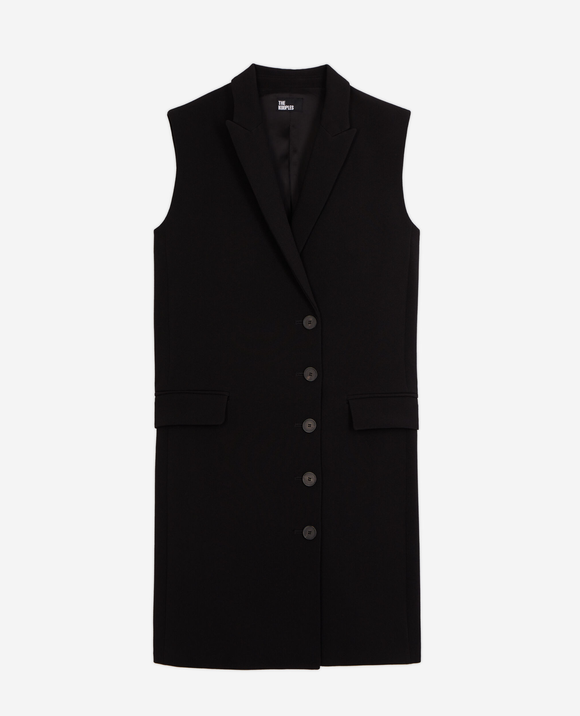 Short black crepe dress