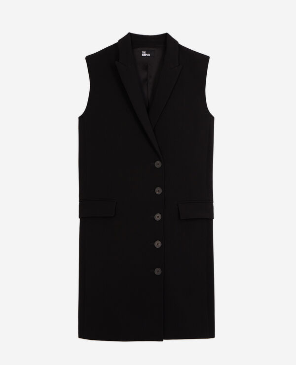 short black crepe dress