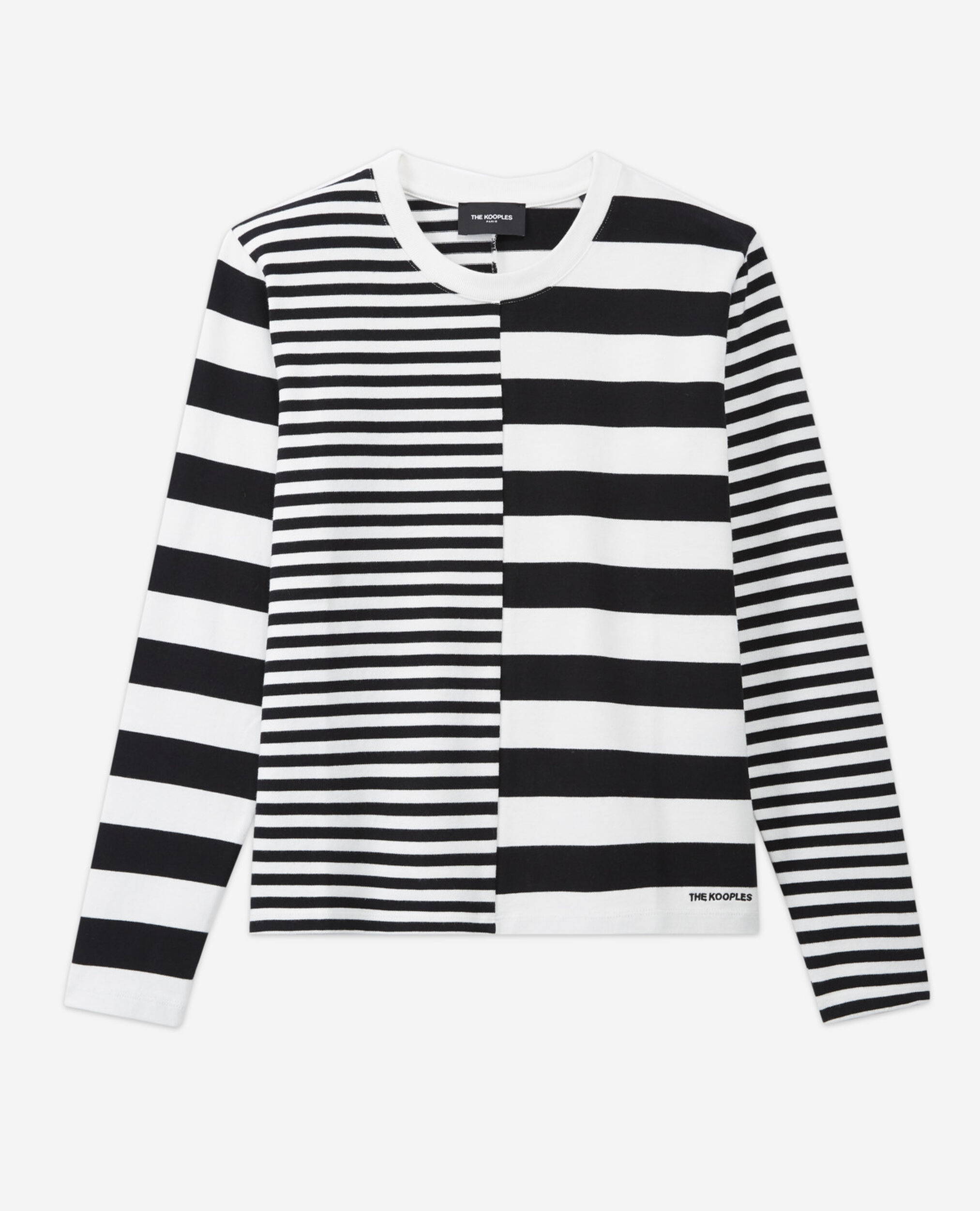 Striped t-shirt, BLACK-ECRU, hi-res image number null