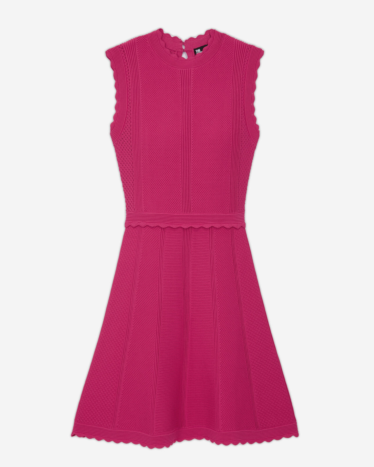 The Kooples WOMEN PINK short pink openwork knit dress