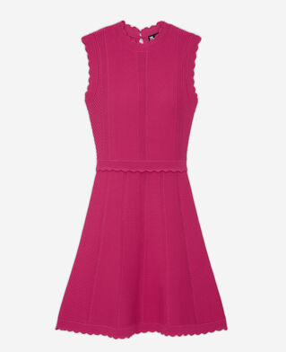The Kooples F PINK short pink openwork knit dress