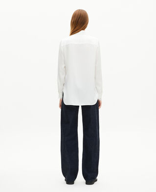 The Kooples WOMEN ECRU unbleached silk shirt