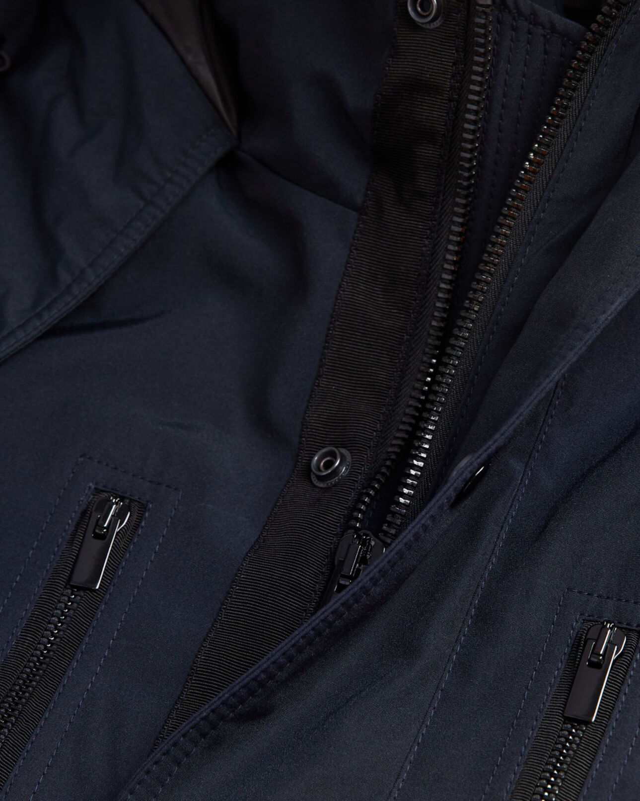 The Kooples HOMME NAVY parka à capuche bleu marine