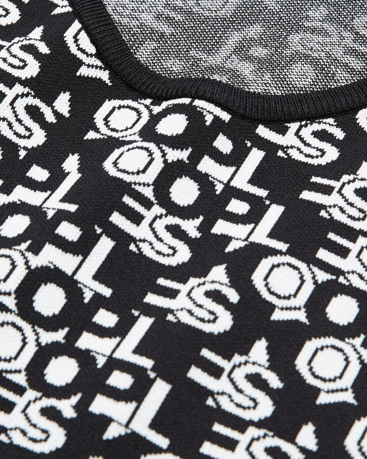 The Kooples DAMEN BLACK WHITE kurzes kleid mit the kooples logo