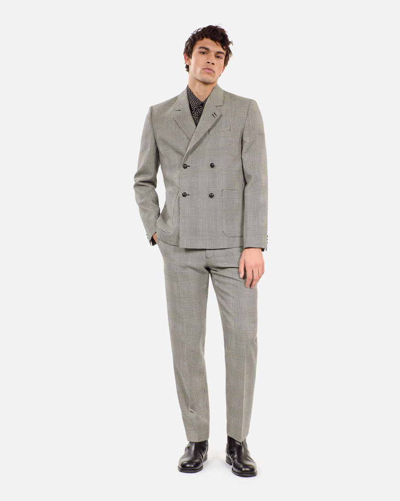 The Kooples MEN BLACK WHITE black and white houndstooth wool suit jacket