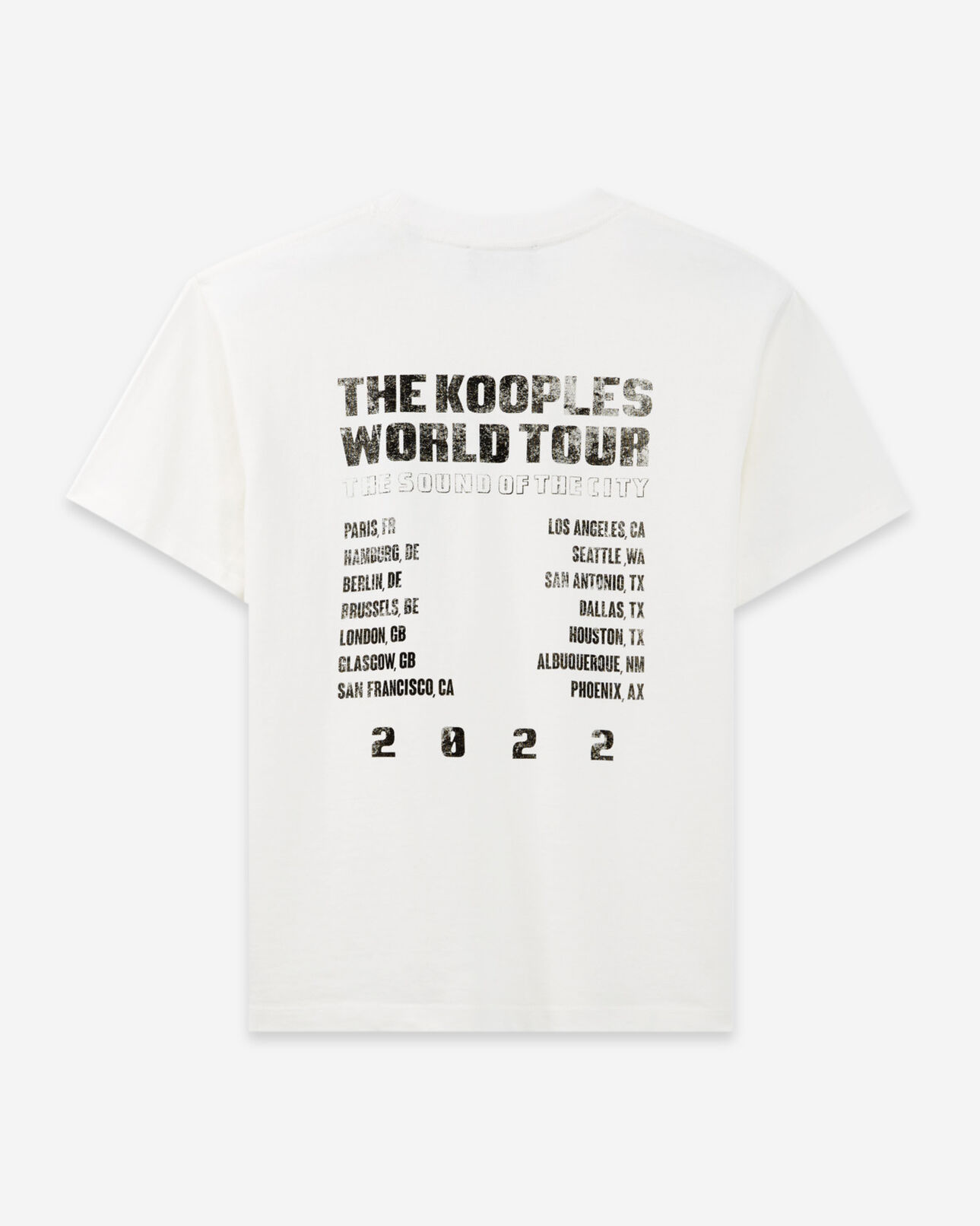 The Kooples FEMME ECRU t-shirt écru coton à motif concert