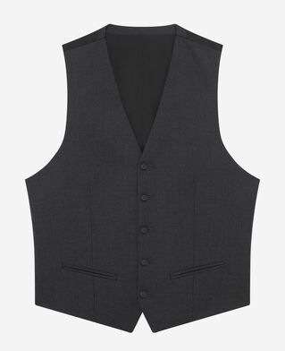The Kooples MEN DARK GREY "super 100's" suit waistcoat