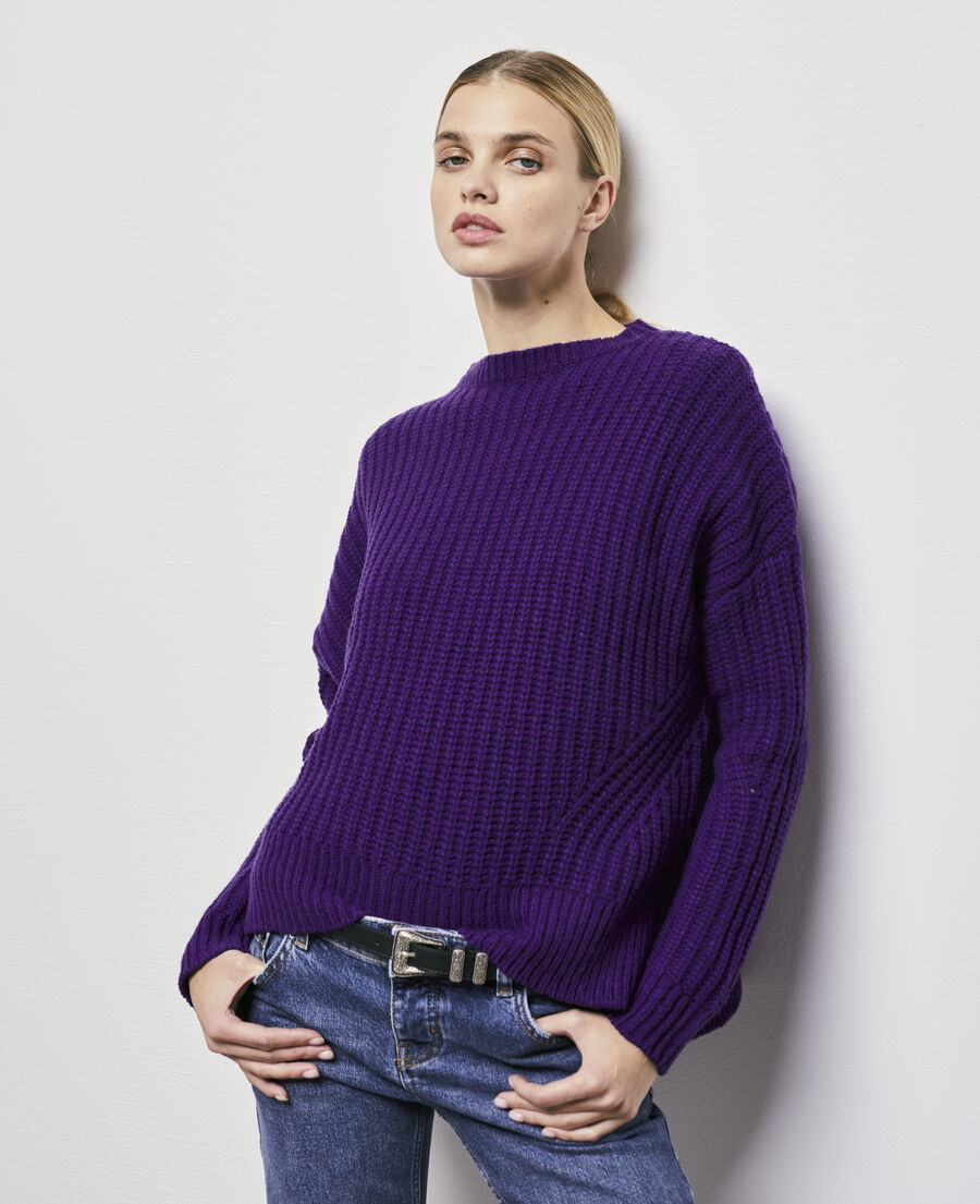 purple wool sweater