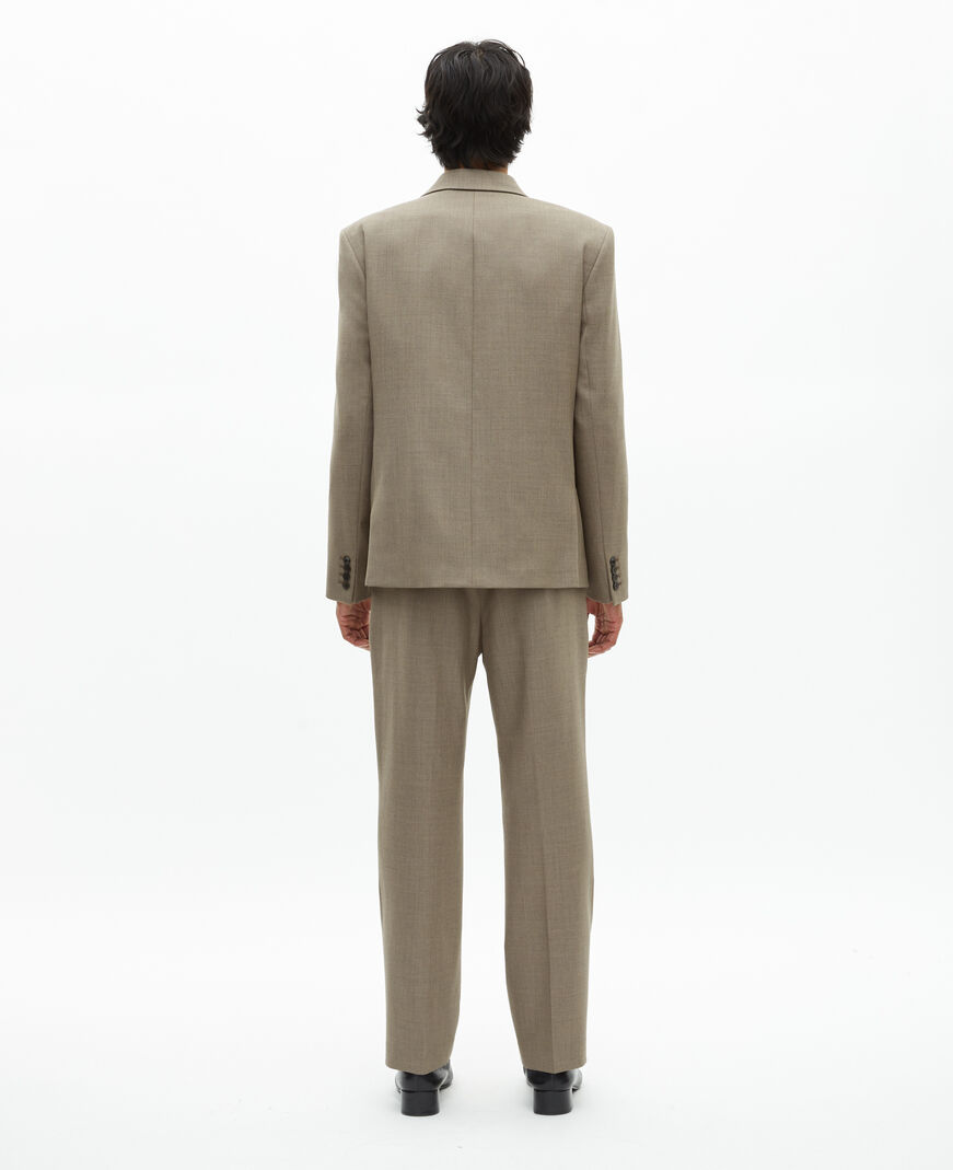 The Kooples H BEIGE MELANGE beige wool suit jacket