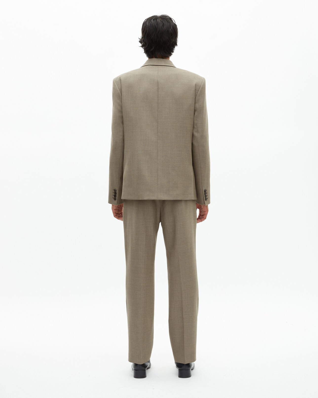 The Kooples HOMME BEIGE MELANGE veste de costume en laine beige