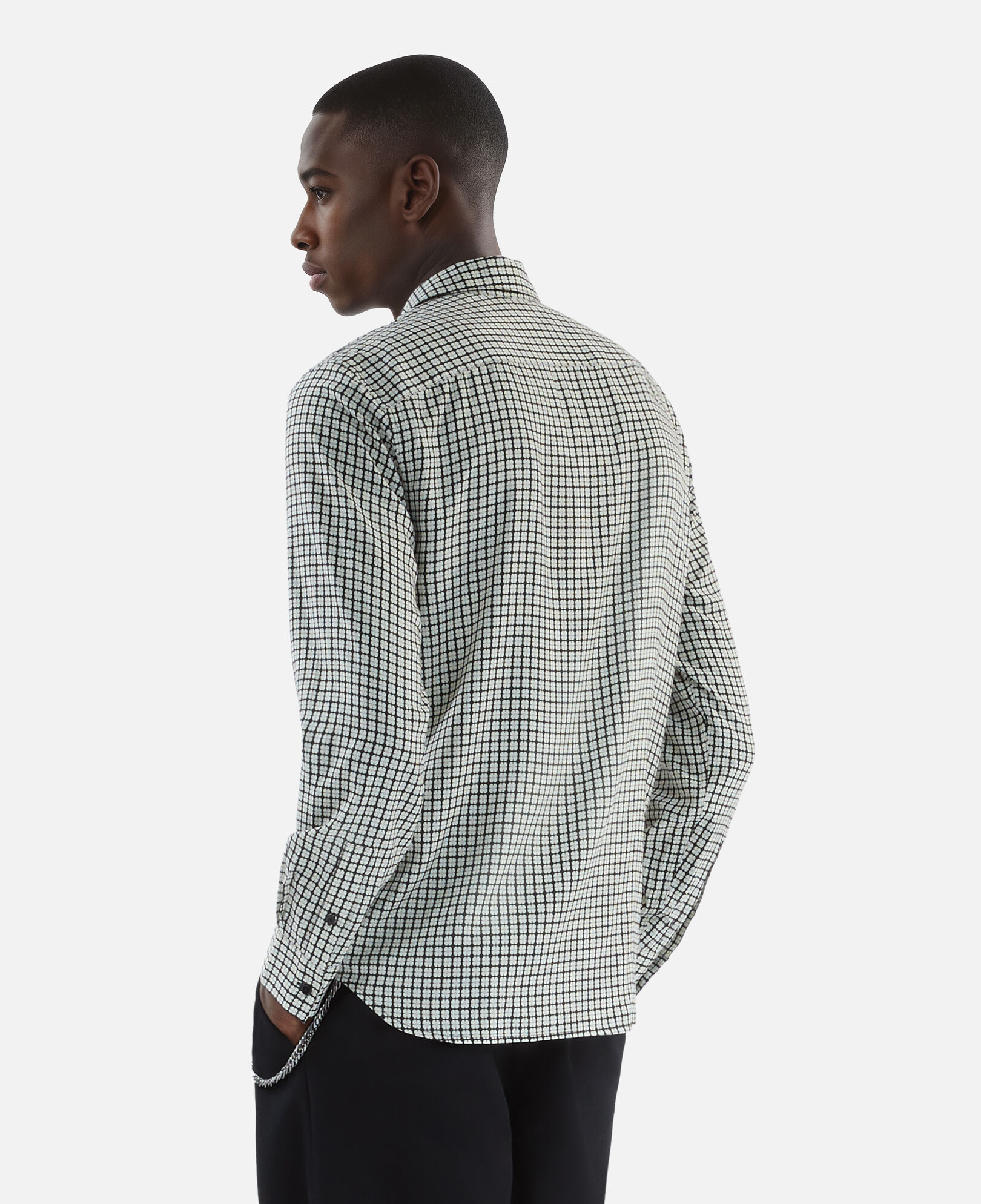 The Kooples MEN BLACK WHITE floral print shirt