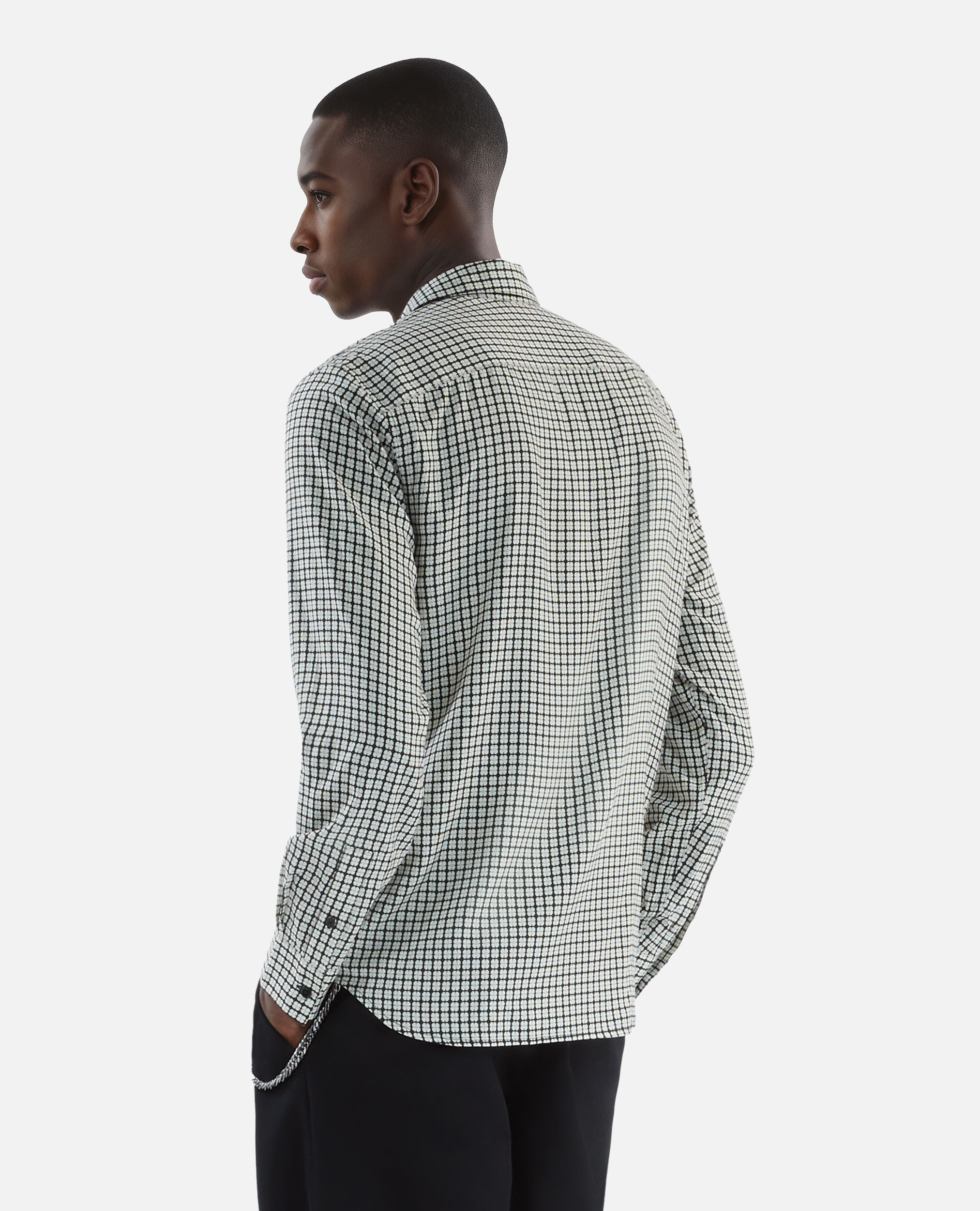 Floral print shirt, BLACK WHITE, hi-res image number null