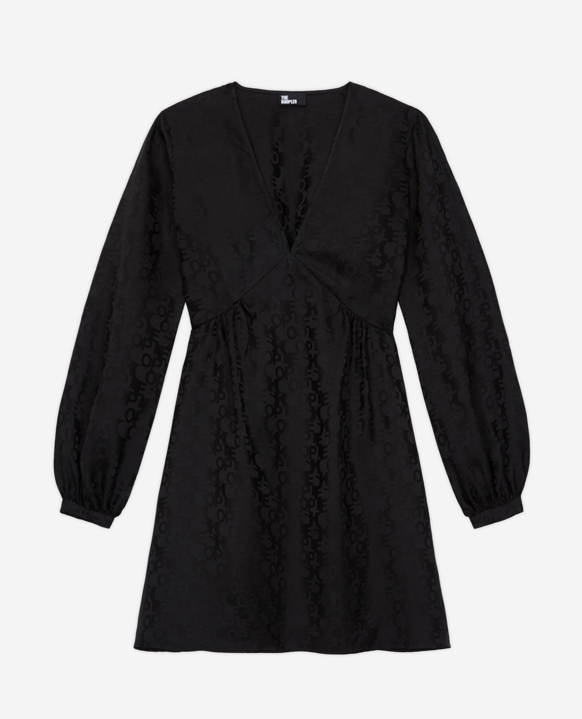 Robe courte logo The Kooples noire, BLACK, hi-res image number null