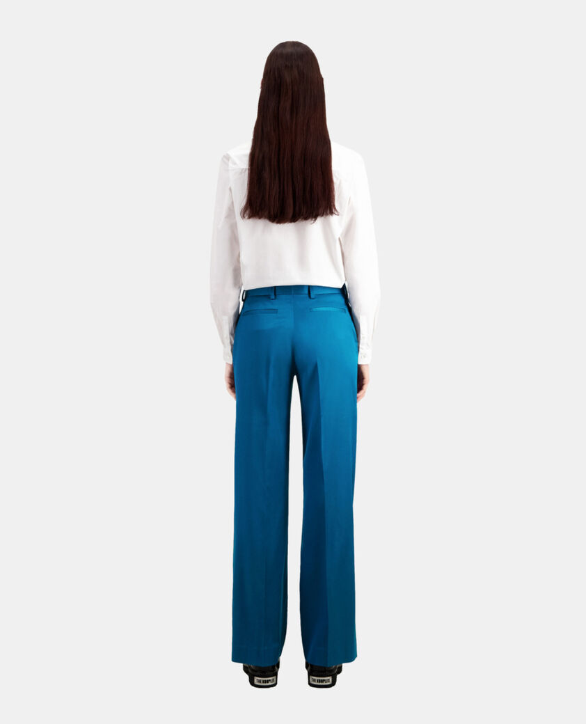 The Kooples WOMEN DEEP BLUE blue satin suit trousers