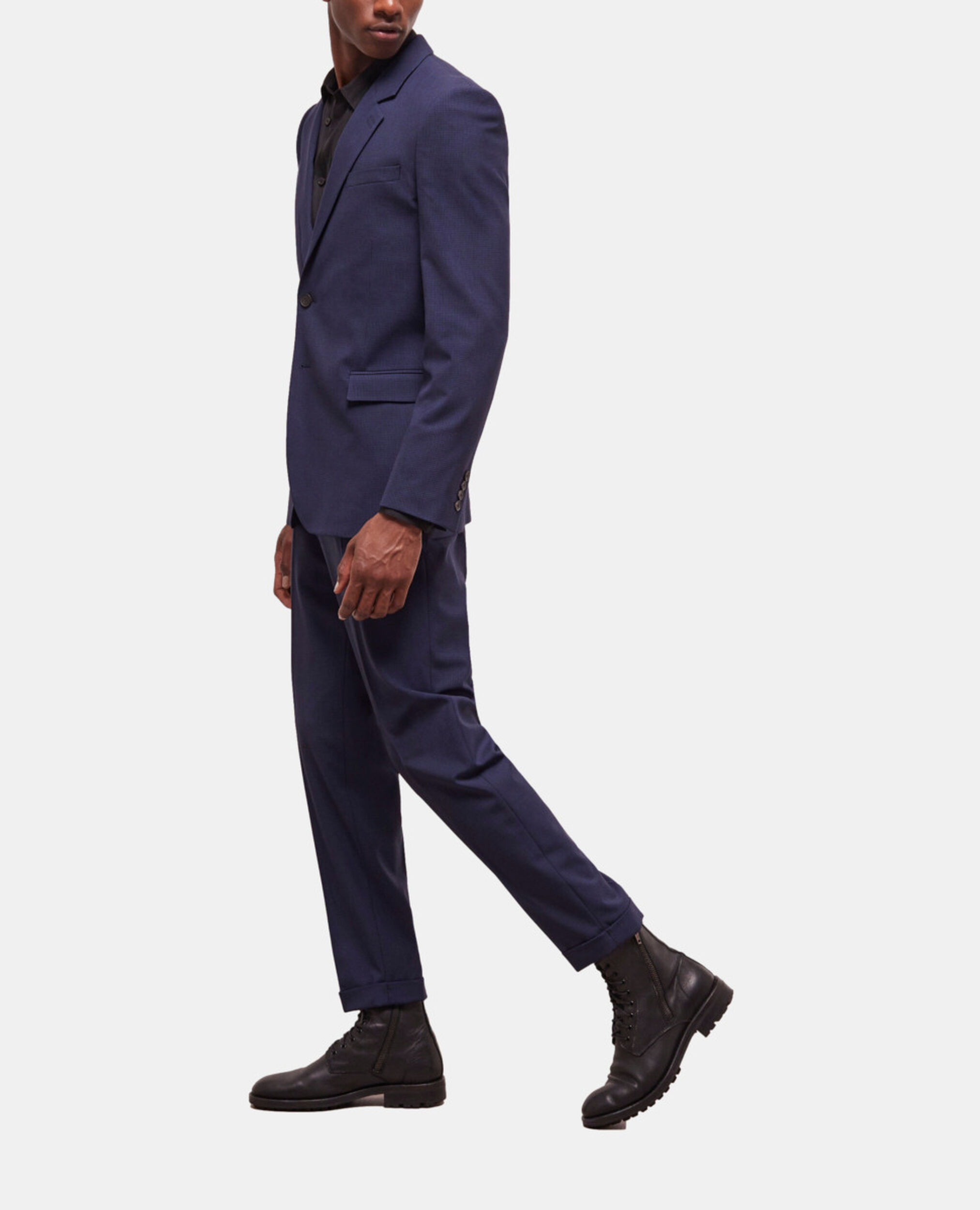Veste de costume en laine pied-de-poule, BLACK / NAVY, hi-res image number null