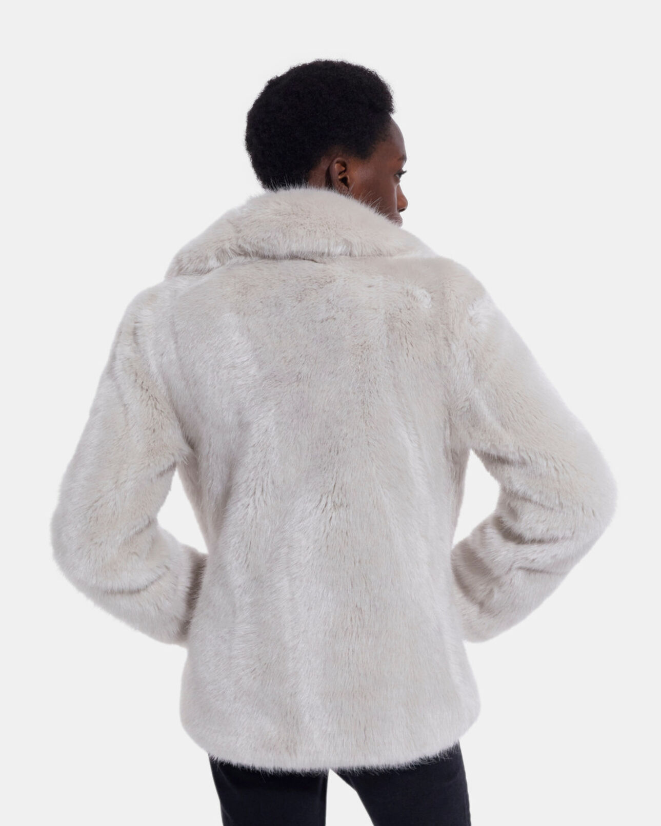 The Kooples WOMEN WHITE white faux fur coat