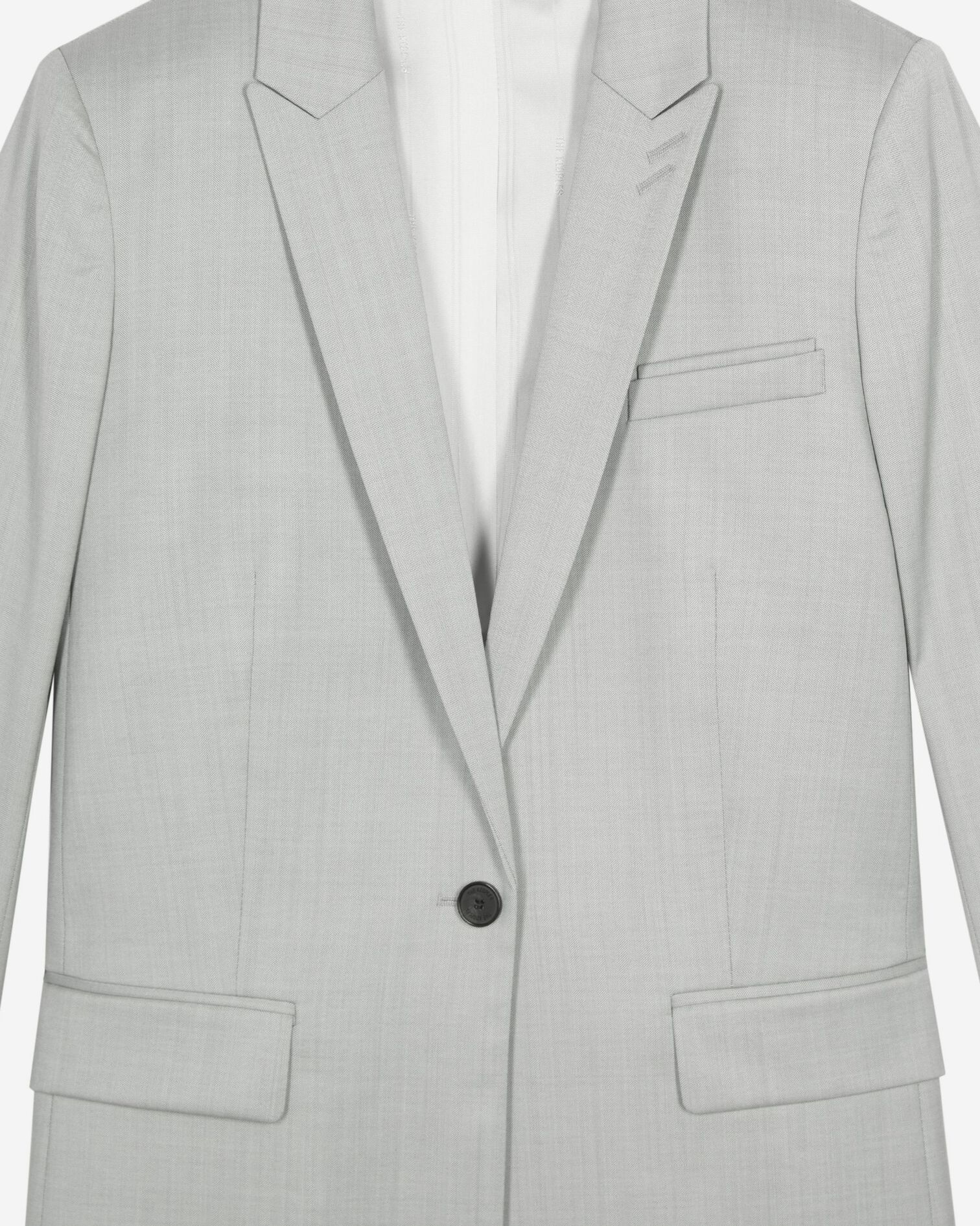 Grey single-breasted suit jacket, BEIGE, hi-res image number null