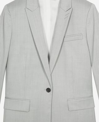 The Kooples FEMME BEIGE veste tailleur simple boutonnage grise