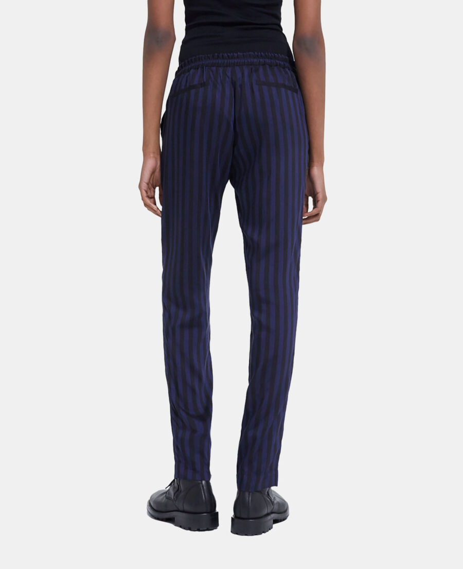 straight-cut striped pants
