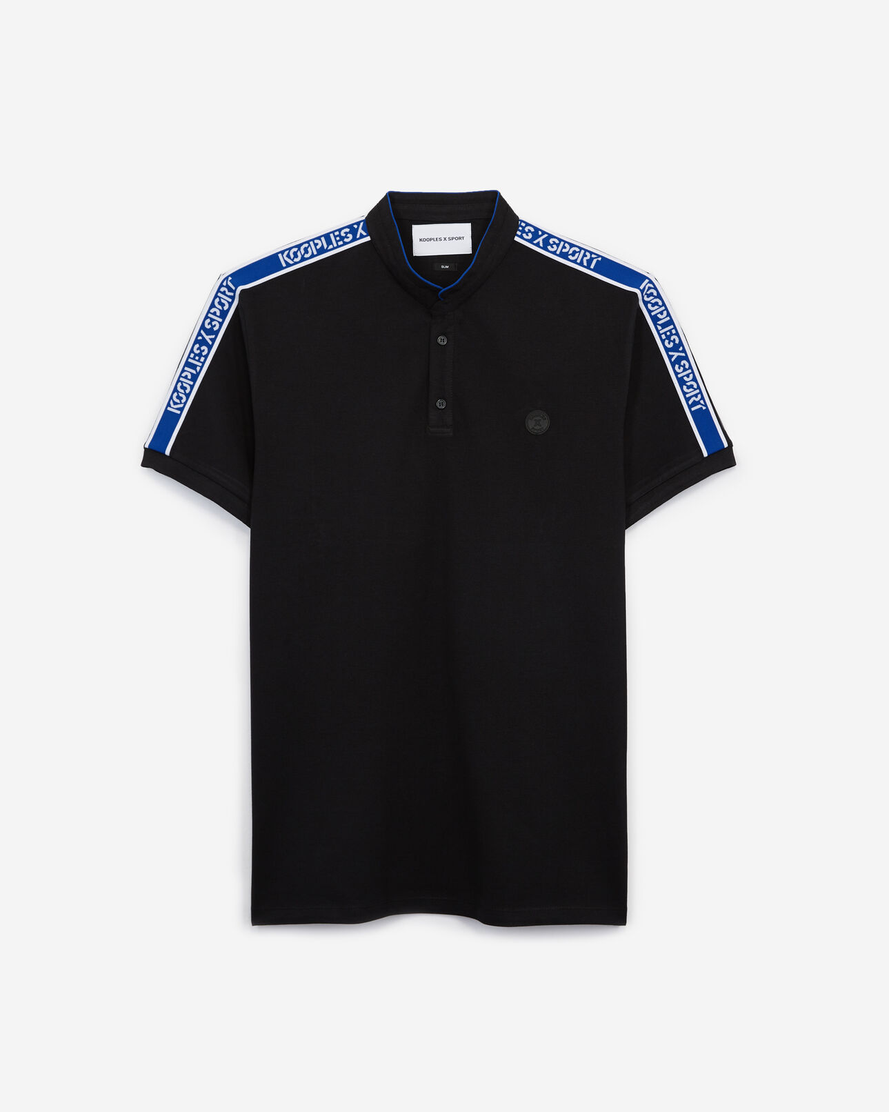 The Kooples HOMME BLACK polo avec bande kooples x sport